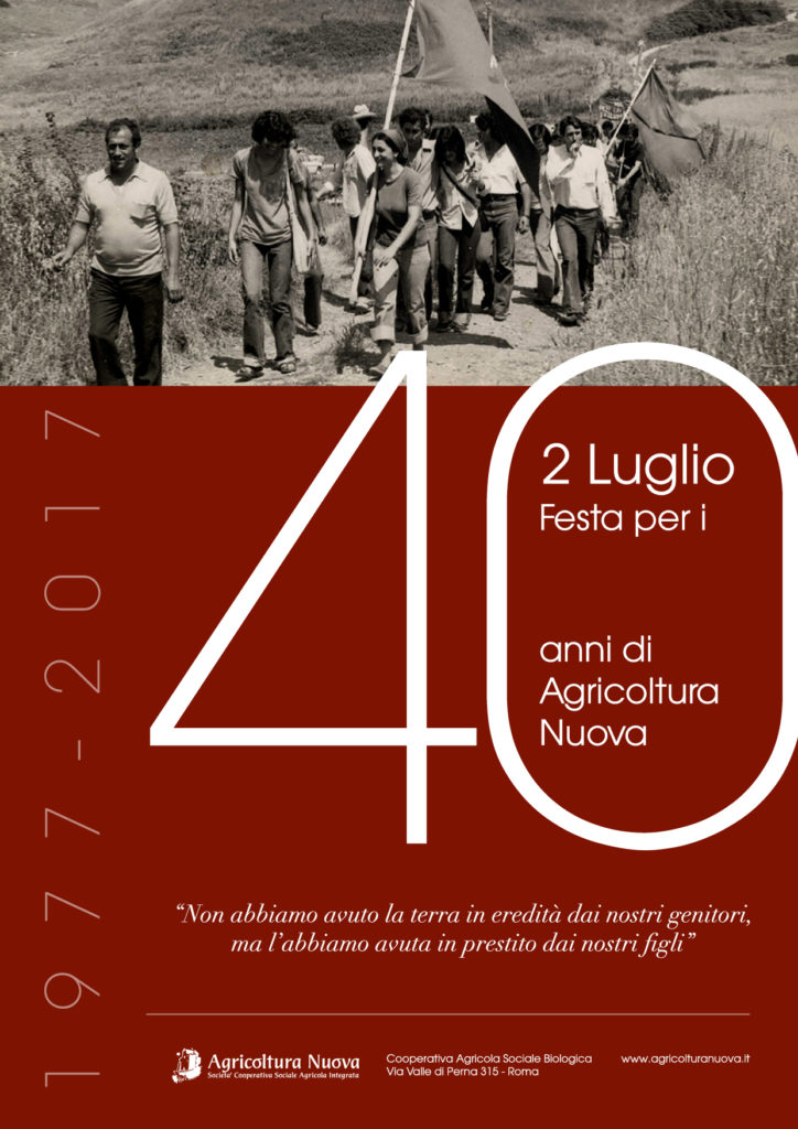 Festa per i 40 anni di Agricoltura Nuova